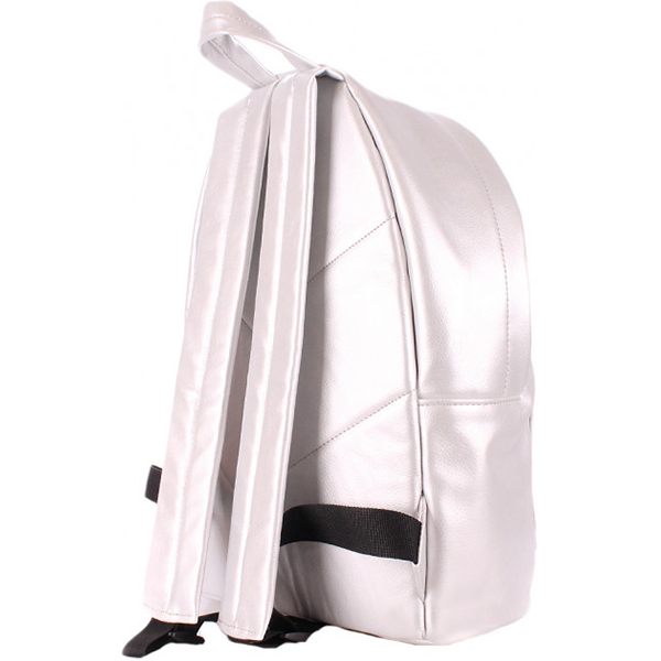 Рюкзак из экокожи Poolparty Light Silver