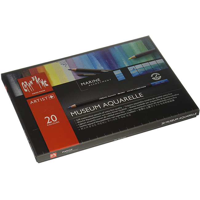 Набор акварельных карандашей Caran d'Ache Museum Aquarelle Marina 20 цветов