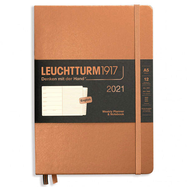 Средний Еженедельник с Заметками Leuchtturm1917 Metallic Edition Медный 2021