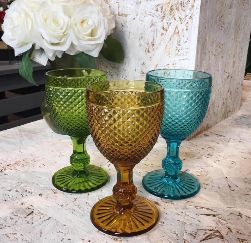 Бокал Амбер 150 мл бирюза синяя