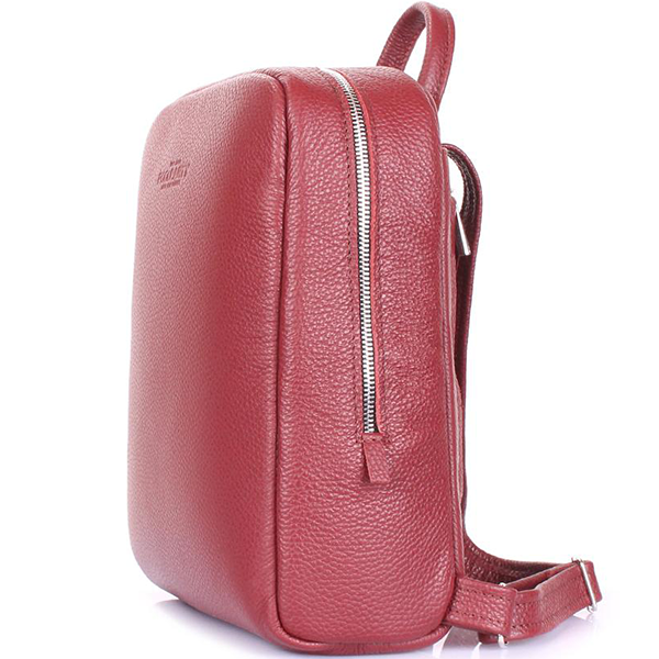 Рюкзак женский кожаный Poolparty Cult Красный