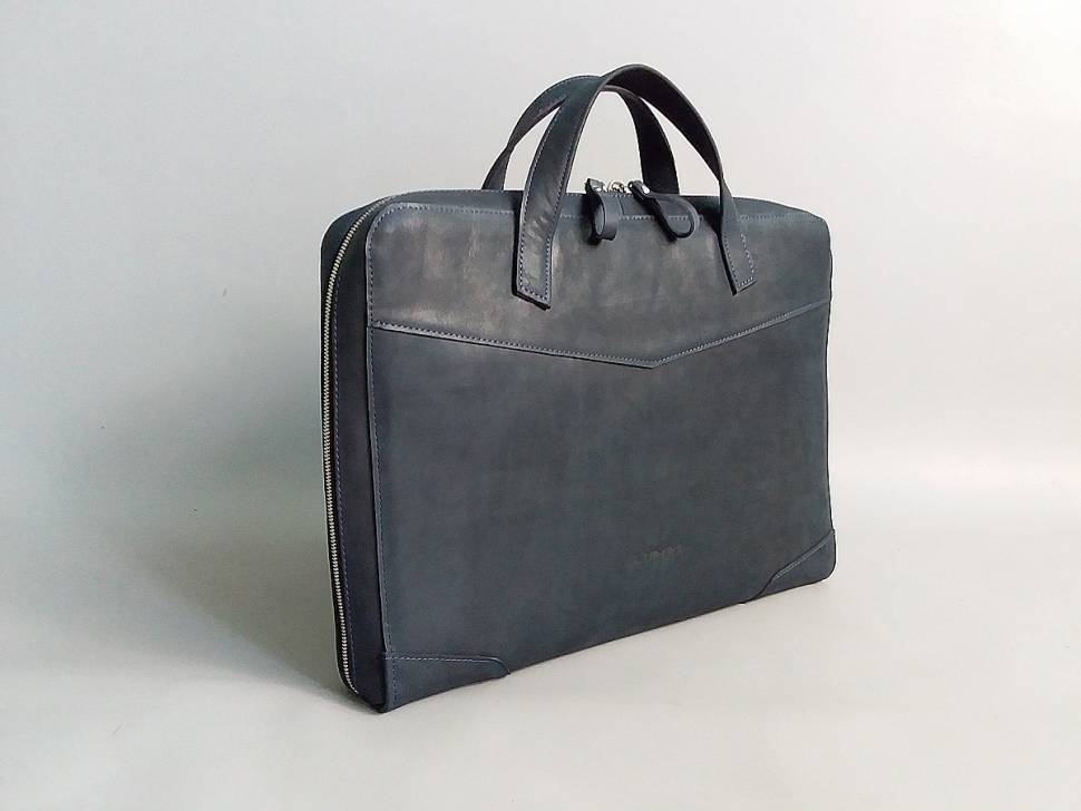 Папка для ноутбука зі шкіри AV2 Синя (B344)