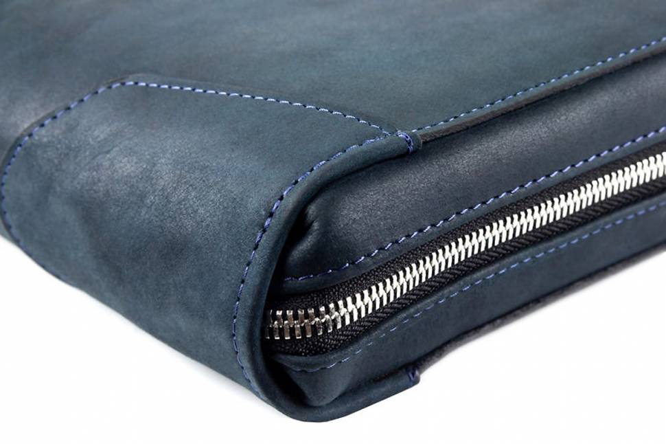 Папка для ноутбука зі шкіри AV2 Синя (B344)