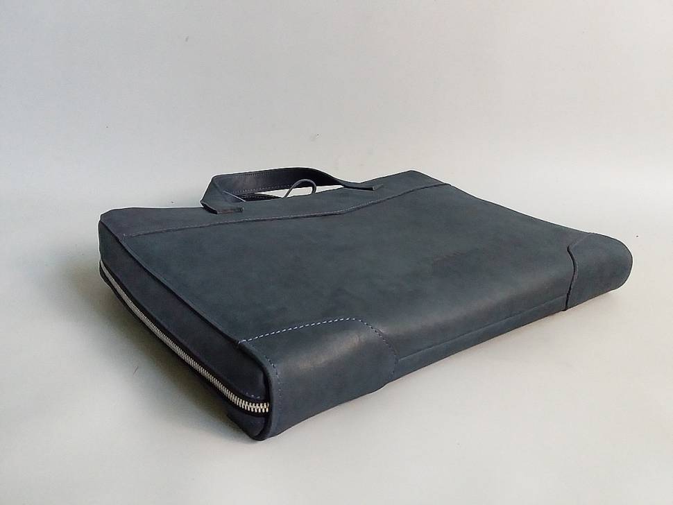 Папка для ноутбука зі шкіри AV2 Синя (B344)