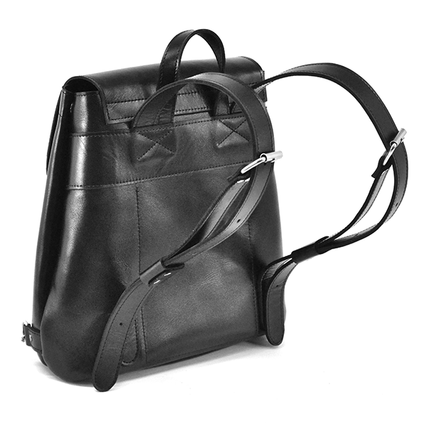 Кожаный женский рюкзак AV2 Черный (P517)