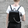 Шкіряний жіночий рюкзак AV2 Чорний (P517)