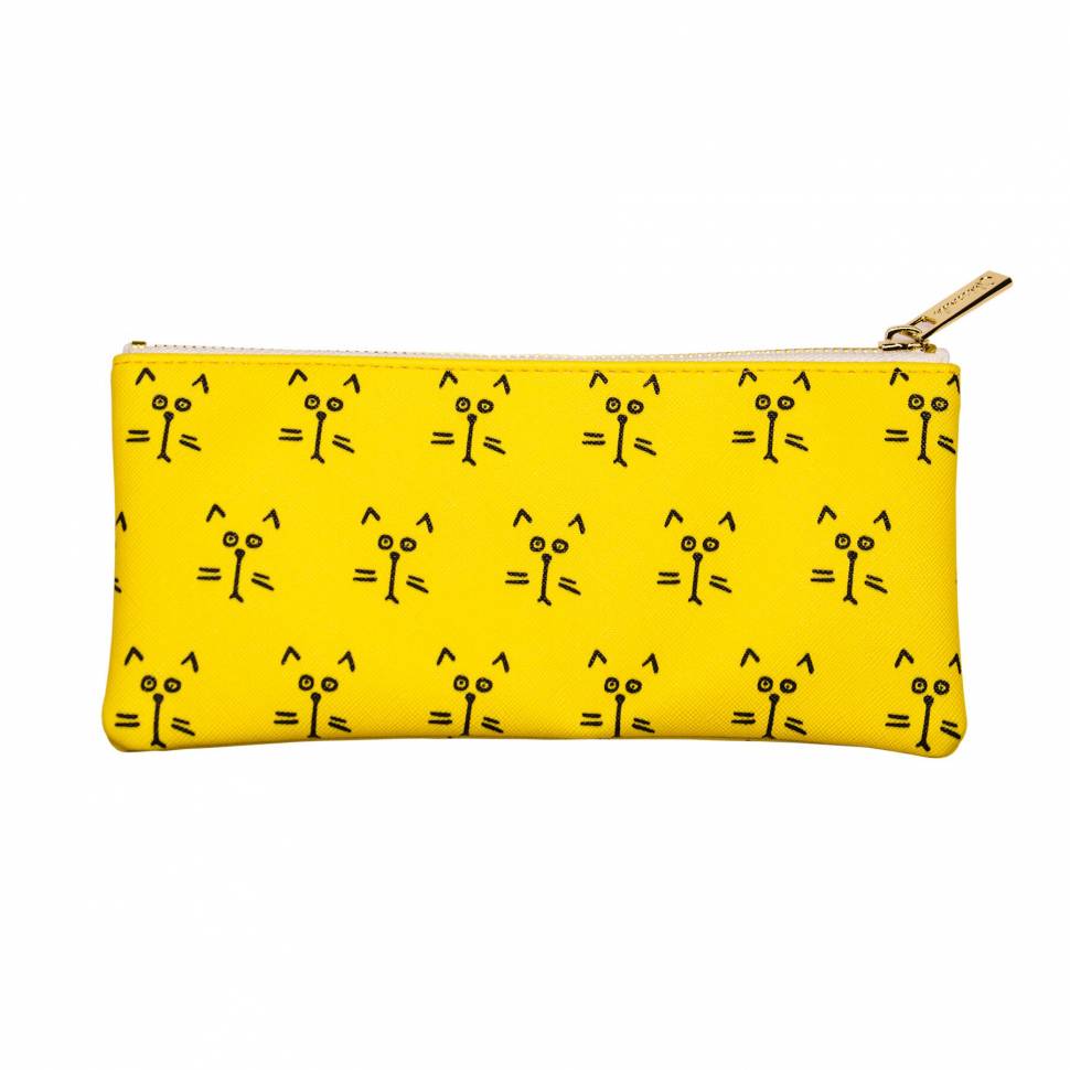 Пенал косметичка Chicardi Cats Yellow