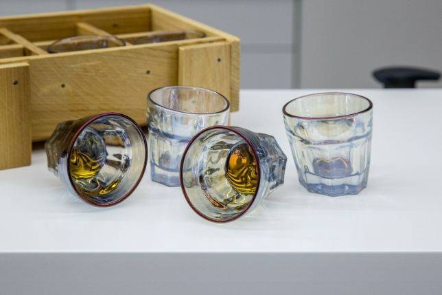 Набор Пьяных Радужных Стаканов для виски (6 шт + ящик)