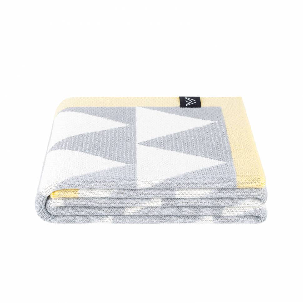 Плед из хлопка Woolkrafts Mount Серый 140х100 см