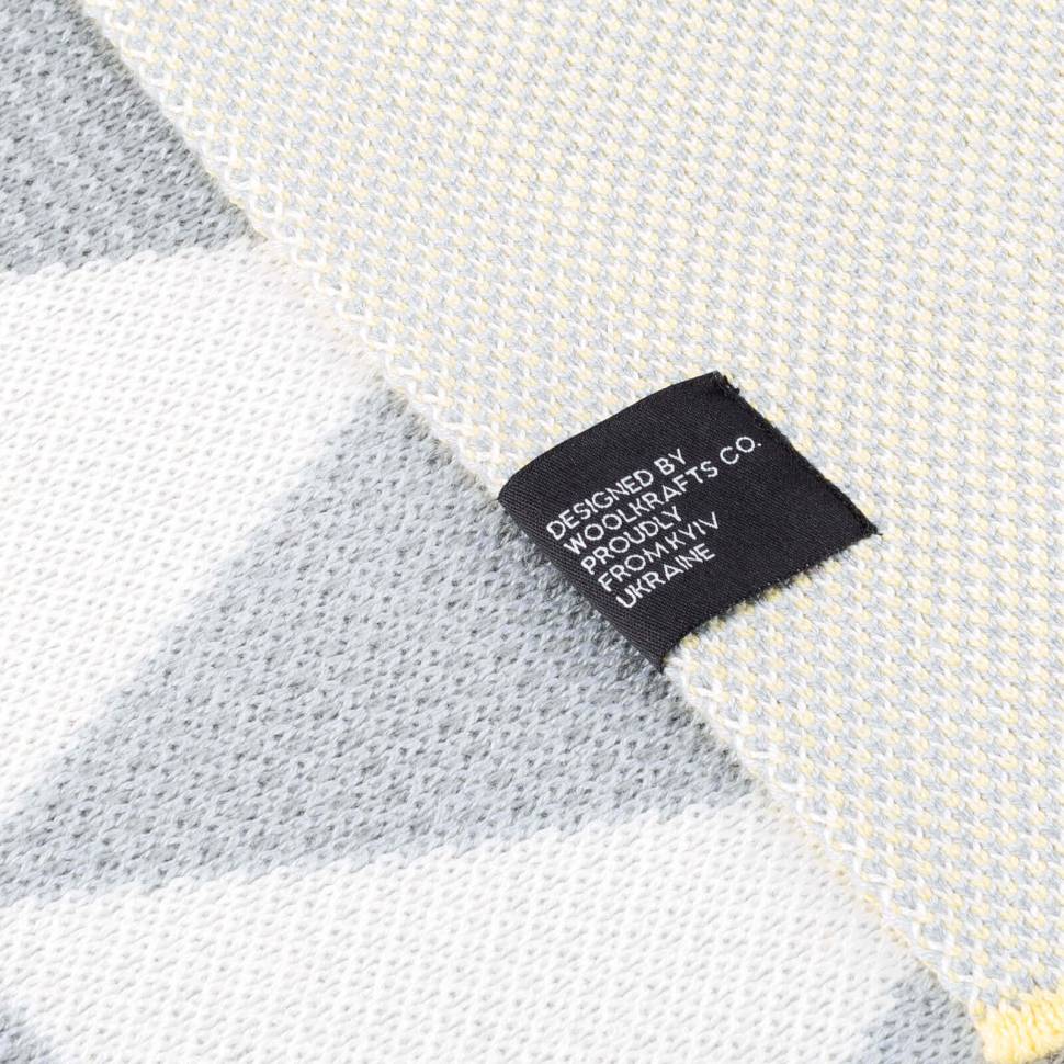 Плед из хлопка Woolkrafts Mount Серый 140х100 см