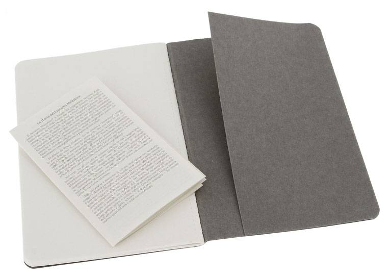 Карманная тетрадь (3 шт) Moleskine Cahier серая Чистые листы