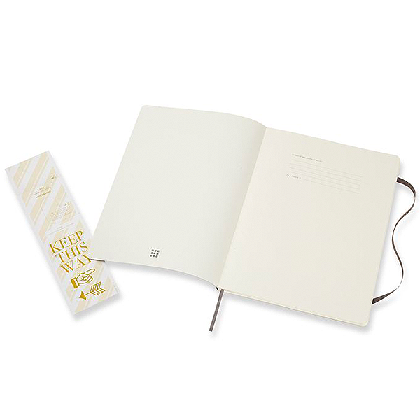 Великий блокнот Moleskine Classic М&#39;яка обкладинка Коричневий Чисті аркуші