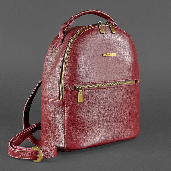 Рюкзак из кожи BlankNote мини Марсала