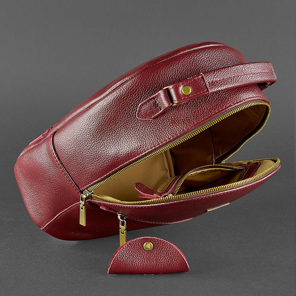 Рюкзак из кожи BlankNote мини Марсала