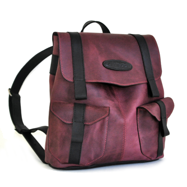 Кожаный женский рюкзак AV2 Коньячный (P561)