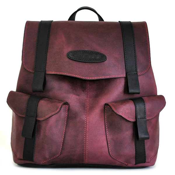 Кожаный женский рюкзак AV2 Коньячный (P561)