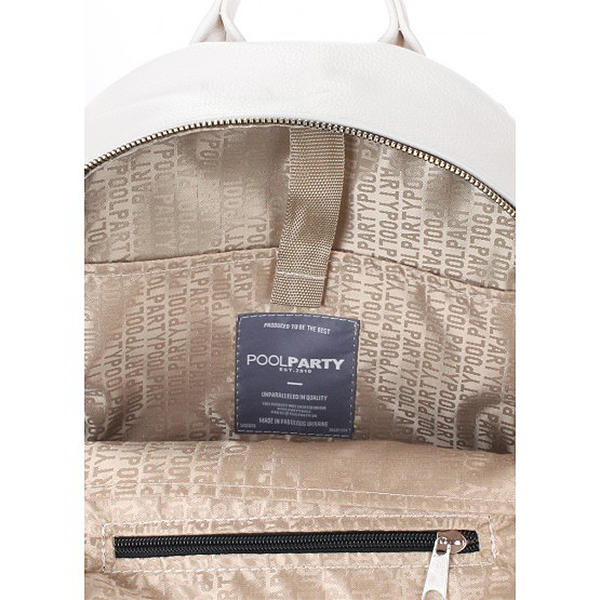 Рюкзак жіночий шкіряний Poolparty XS Білий