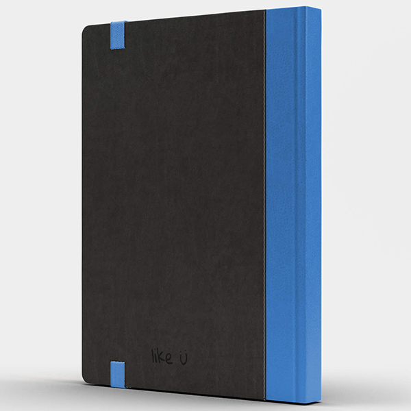 Блокнот з екокожі Professional A5 Чорний /Синій