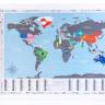 Скретч-карта світу англійською Discovery Map World Flags Edition