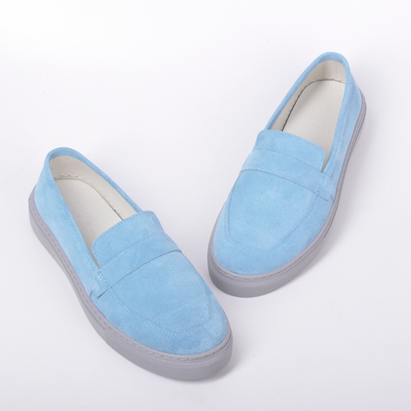 Замшевые мокасины Jizuz голубые