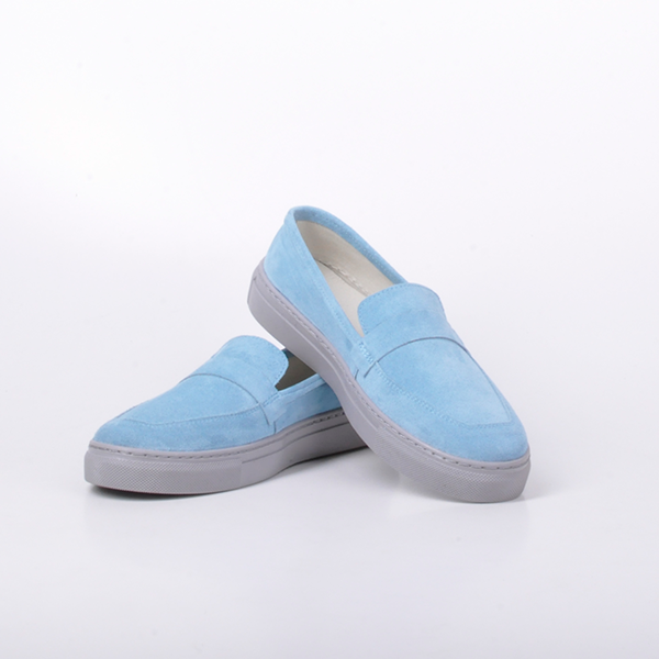 Замшевые мокасины Jizuz голубые