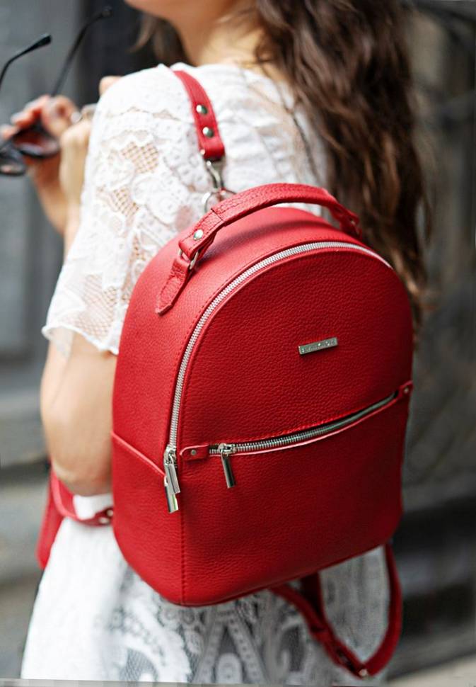 Рюкзак зі шкіри BlankNote міні Рубін