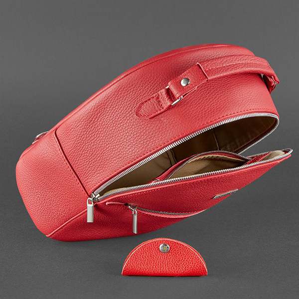 Рюкзак зі шкіри BlankNote міні Рубін