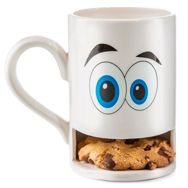 Чашка с отделением для печенья Donkey Monster Cookie Cup Белая