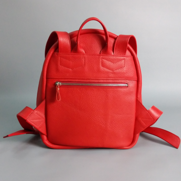 Кожаный женский рюкзак AV2 Красный (P530)