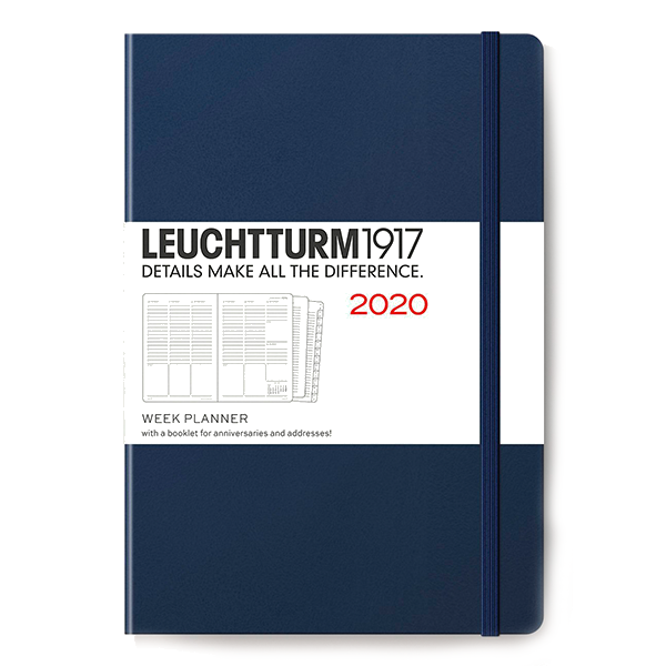 Средний Еженедельник  в колонках Leuchtturm1917 Темно-синий 2020 (360021)