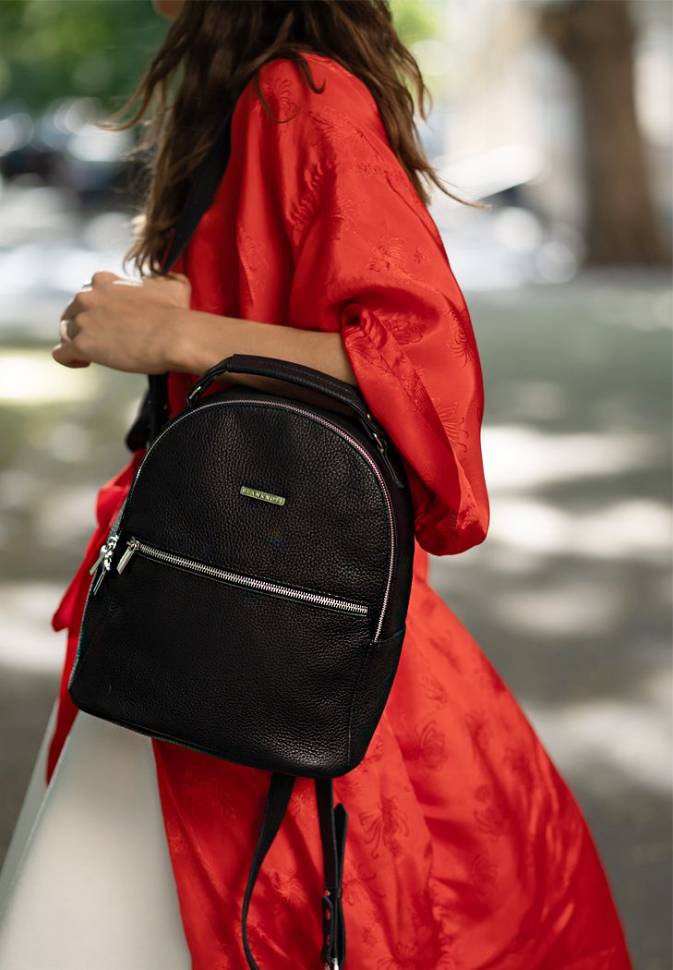 Рюкзак из кожи BlankNote мини Оникс