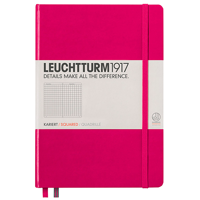 Блокнот Leuchtturm1917 Середній Рожевий Клітка (344808)