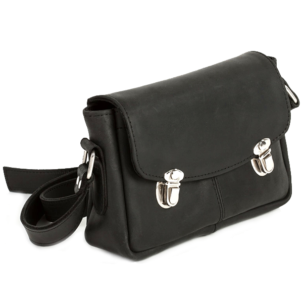 Шкіряна жіноча сумка AV2 Чорна (B309)