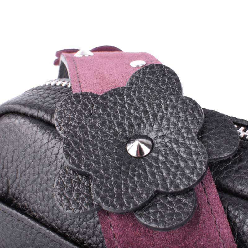 Сумка-клатч из кожи JIZUZ Clutch Black с широким ремнем