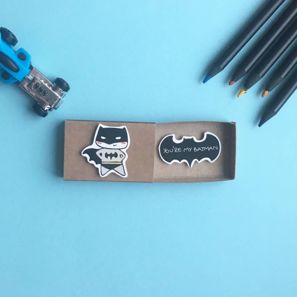 Открытка в спичечной коробке You're My Batman Открытка в спичечной коробке You're My Batman