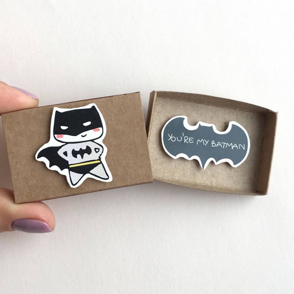 Открытка в спичечной коробке You're My Batman Открытка в спичечной коробке You're My Batman