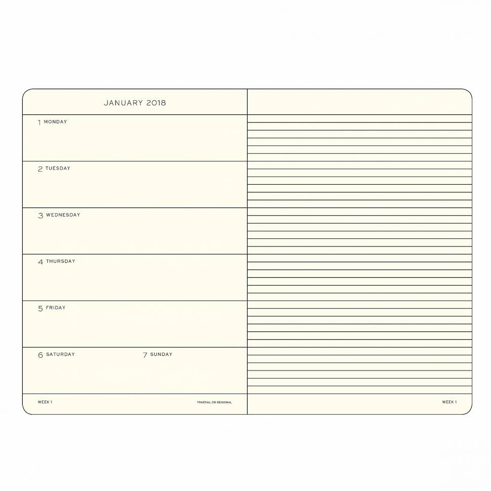 Еженедельник с заметками Leuchtturm1917 Мягкий Карманный Черный 2019 (357831)