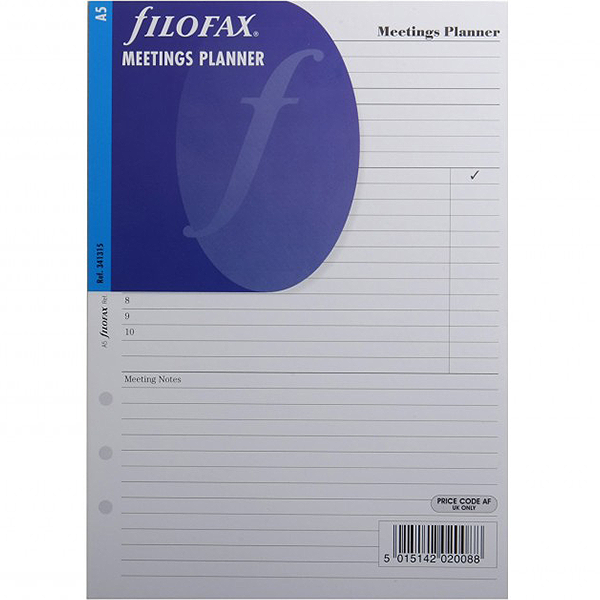 Бланки План совещания Filofax A5 White (341315)