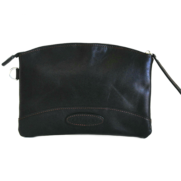 Кожаный клатч AV2 Черный (B323)