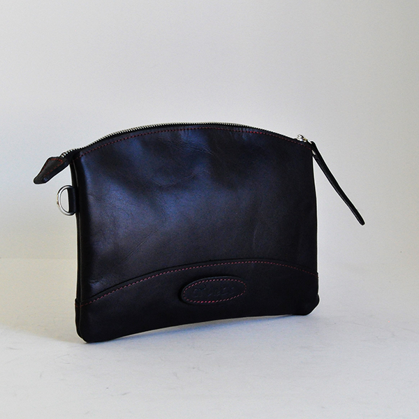 Кожаный клатч AV2 Черный (B323)