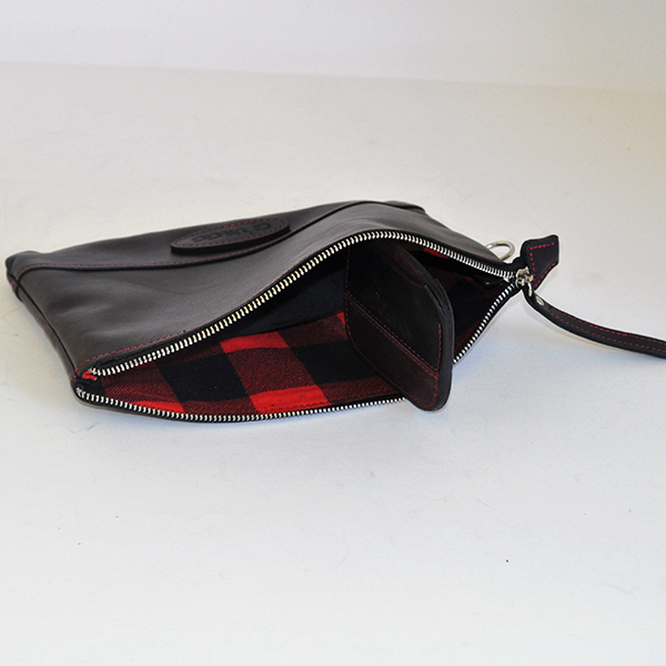 Кожаный клатч AV2 Черный (B323)