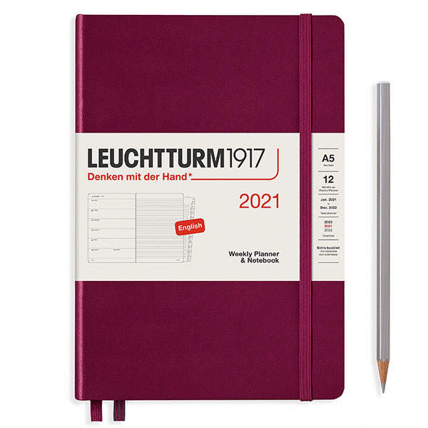 Средний Еженедельник с Заметками Leuchtturm1917 Винный 2021