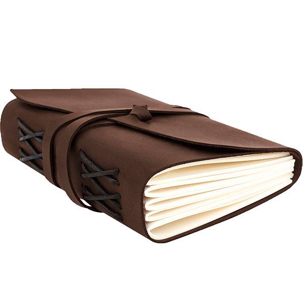 Кожаный блокнот Comfy Strap A5 Коричневый в линию