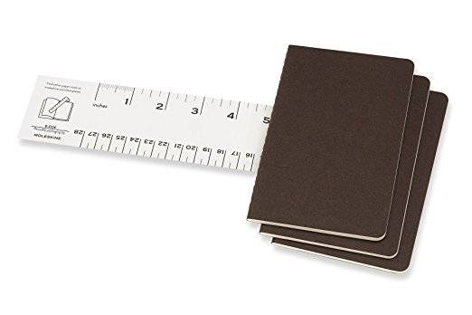 Кишенькова зошит (3 шт) Moleskine Cahier коричнева Чисті аркуші