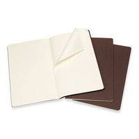 Кишенькова зошит (3 шт) Moleskine Cahier коричнева Чисті аркуші