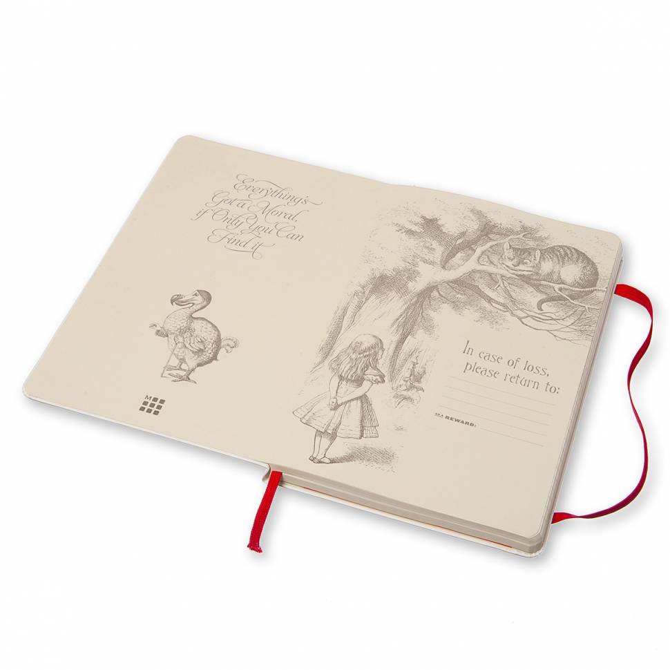 Записная книга Moleskine Alice средняя Линия Белая