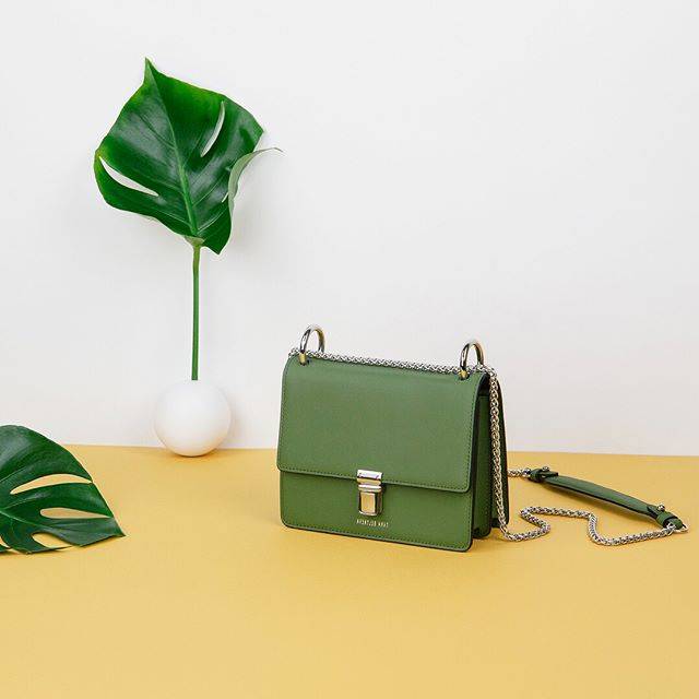 Сумка кожаная Mimi Yana Belyaeva Оливка