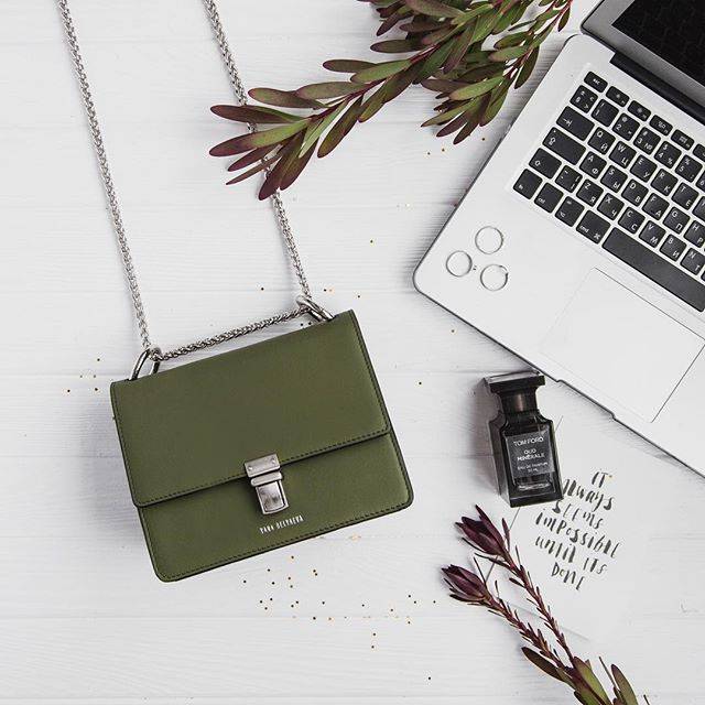 Сумка кожаная Mimi Yana Belyaeva Оливка