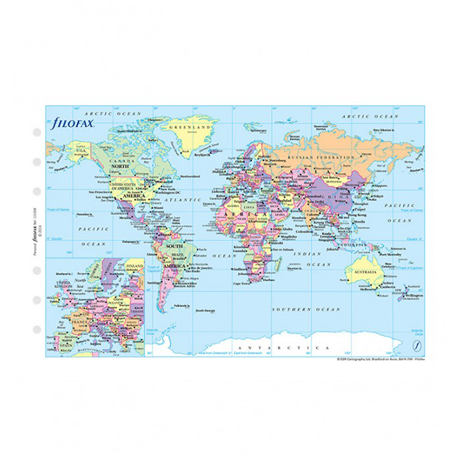 Карта мира Filofax Pocket (211904)