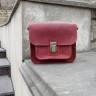 Кожаная женская сумка AV2 Красная (B319)